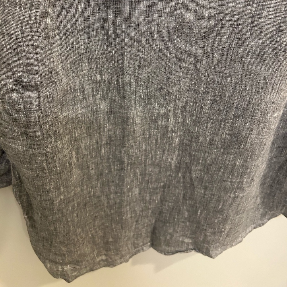 J. Jill Love Linen Gray Button down clinic size XS EUC T0800 - Picture 10 of 10